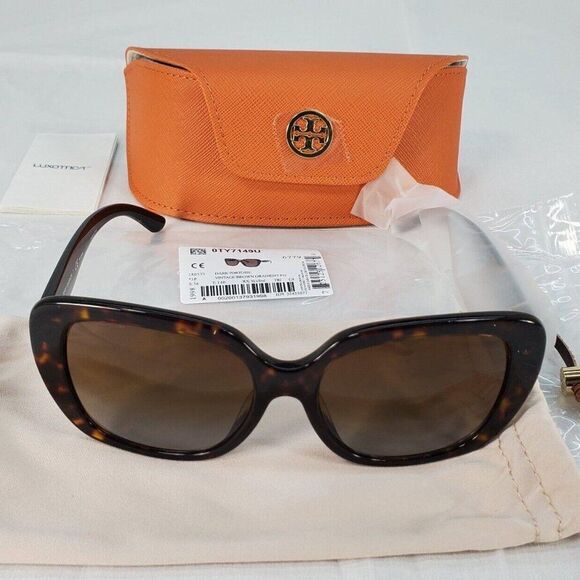 Tory Burch Women's Square Tortoise TY 7149U TY7149U Sunglasses UV New - Picture 4 of 9